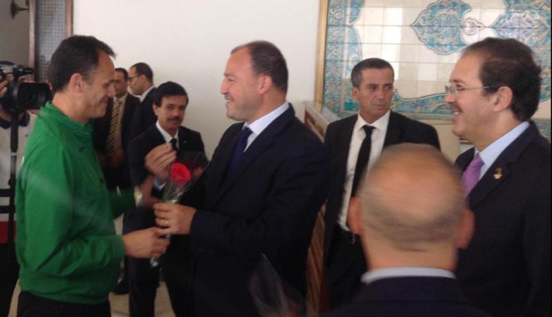 بالصور.. حطاب يستقبل الرياضيين المشاركيين في أولمبياد الشباب