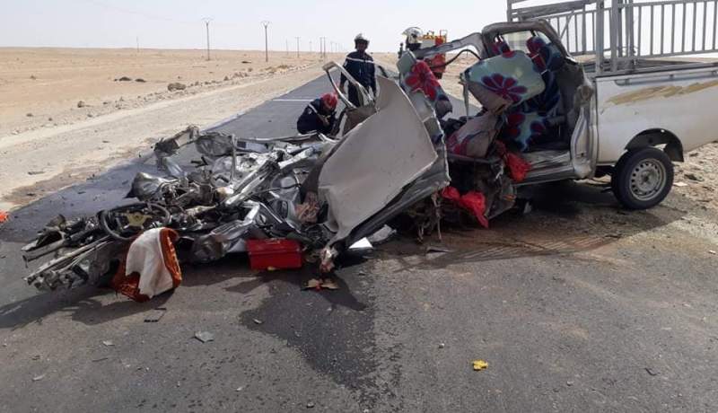 أدرار: وفاة شخصين واصابة 3 أخرين في حادث مرور على الطريق الوطني رقم 6