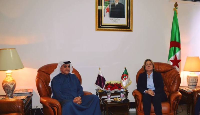 بالصور.. غنية الدالية تستقبل سفير قطر بالجزائر