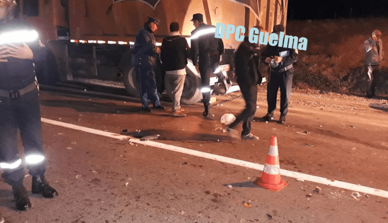 قتيلان وجريح في حادث مرور خطير بقالمة