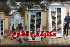 شباب البيض يُنصب مكتبة بالشارع