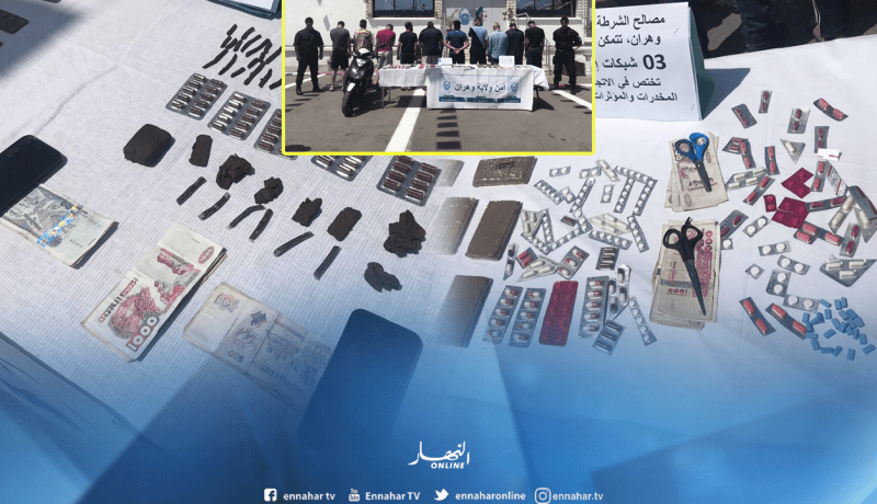 توقيف 10 مروجين وحجز حوالي 2 كلغ كيف بوهران