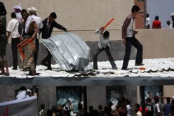محتجون يضرمون النار في سفارة ألمانيا في الخرطوم احتجاجا على الفيلم المسيئ للاسلام