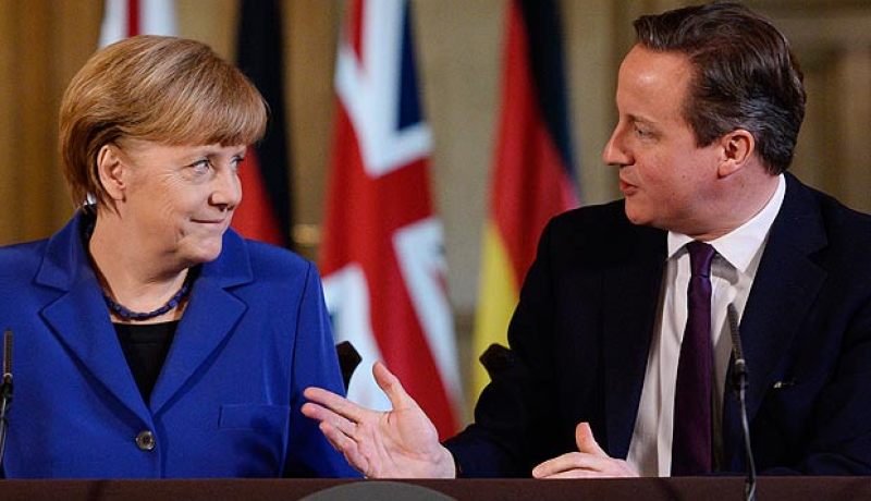 كاميرن يناقش مع ميركل عضوية بريطانيا في الإتحاد الأوروبي ومؤتمر دعم سوريا