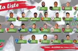 حصريا للنهار.. هذه هي قائمة الخضر تحسبا لمواجهة الطوغو