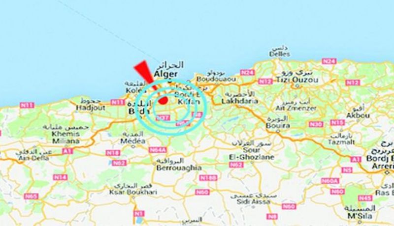 هزة ارضية بقوة 3.4 على سلم  ريشتر تضرب البليدة