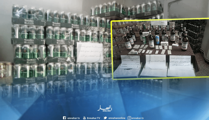 شرطة سيدي بلعباس تحجز أكثر من 3200 قارورة خمر و200 قرص مهلوس وتوقف مروجيها