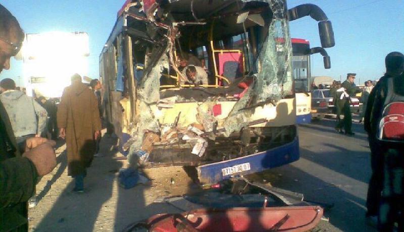 ستة عشر جريحا من طلبة الجامعة ببسكرة في حادث سير