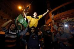 إحتفالات بالنصر على العدو الصهيوني في غزة