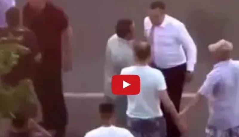 بالفيديو.. حفل زواج  يتحوّل لفوضى ومشاجرة في أوكرانيا