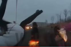 شاهد.. إمرأة تدهس مجموعة من الراجلين