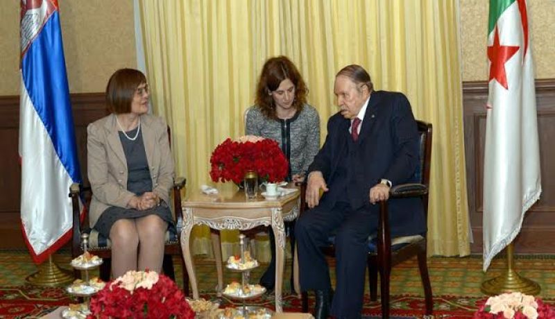 الرئيس بوتفليقة يستقبل رئيسة المجلس الوطني لجمهورية صربيا