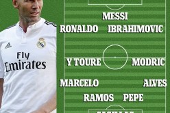 ميسي ورونالدو ويايا توريه في تشكيلة زيدان المثالية