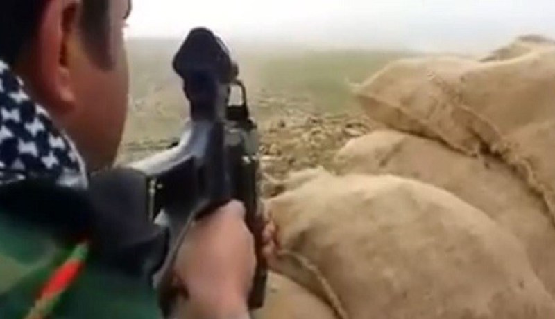 بالفيديو انتحاري ينفجر قبل وصوله لحاجز للبيشمركة