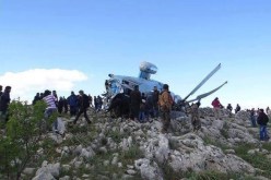 بالفيديو  لحظة سقوط طائرة مروحية تابعة لنظام الأسد في سماء ريف ادلب