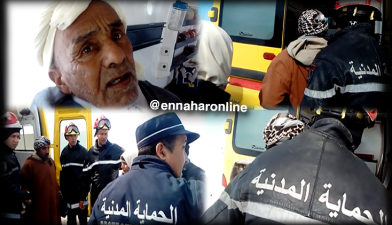 الحماية المدنية بالبيض تنقل مرضى القصورالكلوي بسبب الثلوج