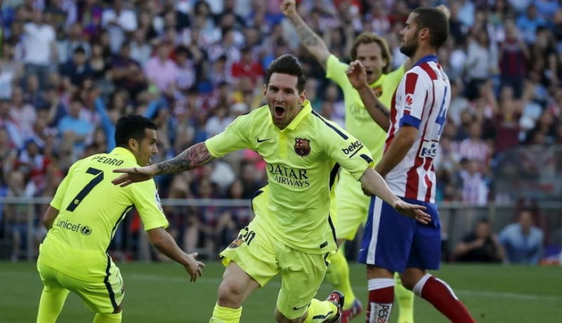 برشلونة يتوج بلقب الليغا في ملعب أتلتيكو مدريد