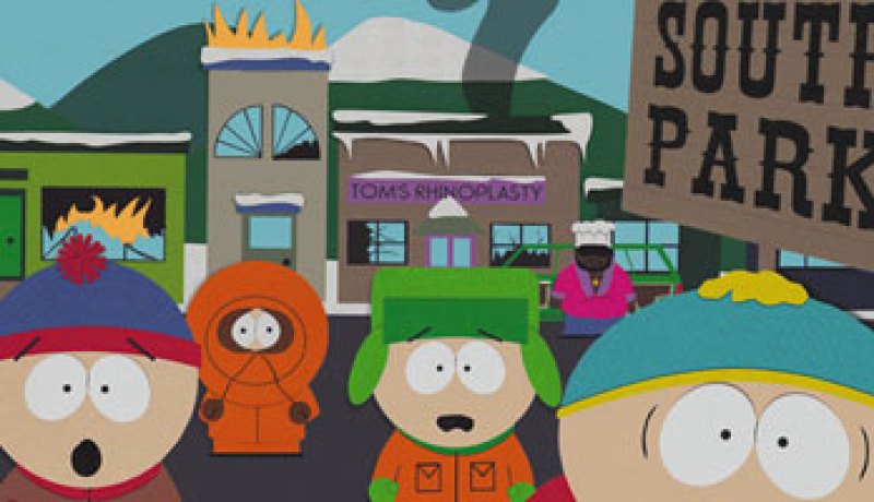 إتهام شخص بتهديد معدي سلسلة ساوث بارك للرسوم المتحركة تصور النبي محمد (ص) بزي دب