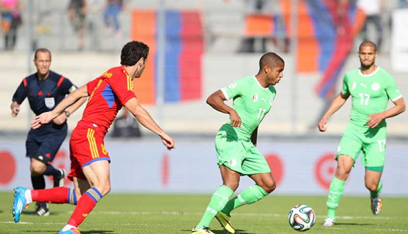 غياب براهيمي ومصباح ولحسن ومبولحي عن مباراة المنتخب الوطني ضد السيشل