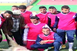 فريق أمل بريكة يذبح عتروسا في منتصف الملعب لطرد نحس النتائج السلبية