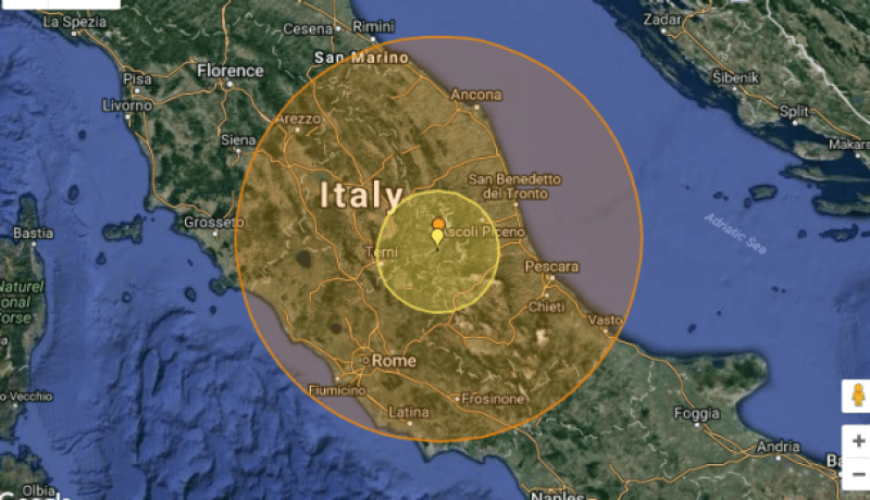 وفاة شخص وفقدان آخر إثر 4  زلازل قوية هزت وسط إيطاليا
