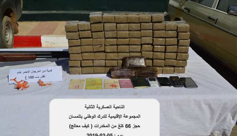 توقيف 6 مهربين..25 منقب عن الذهب بتمنراست وحجز 66 كلغ من الزطلة بتلمسان