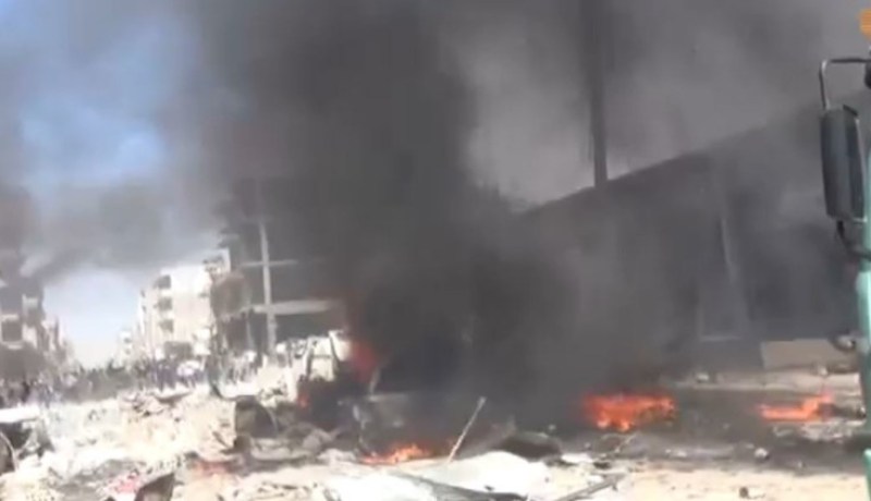 50  قتيلا و140جريحا في تفجيرين انتحاريين بشمال سوريا
