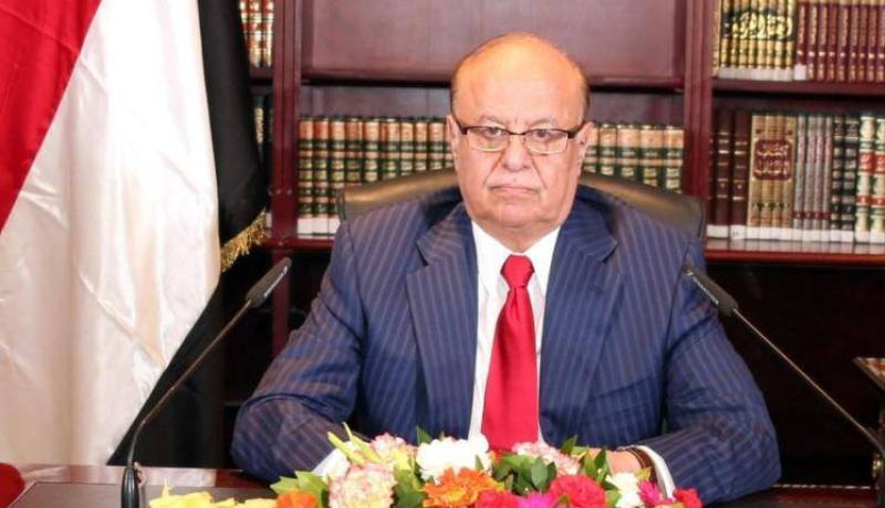منصور هادي يؤكد أن المليشيات الإنقلابية تريد فرض قانون القوة على اجماع الشعب