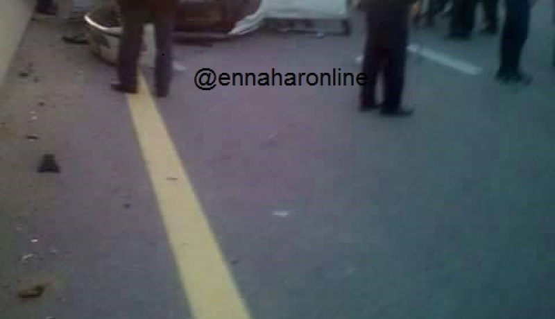 بالصوروالفيديو .. قتيل و14 جريح في إصطدام بين 4 شاحنات و12 سيارة بسكيكدة