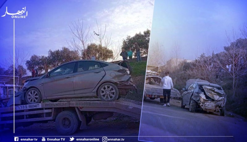 6 جرحى في تصادم 18 سيارة بشاحنة مقطورة بالسانية في وهران