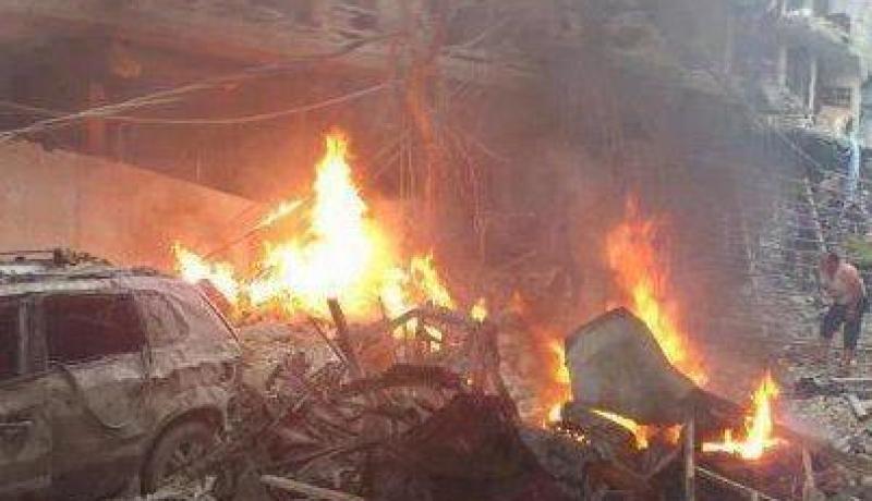 انفجار سيارة مفخخة في حي الحجر الاسود في جنوب دمشق وسقوط ضحايا