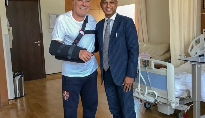 علي جابر يجري عملية جراحية على مستوى الكتف