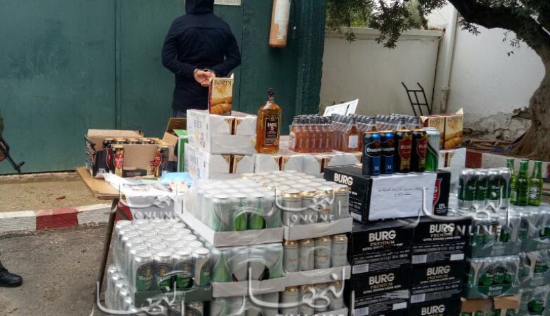 حجز 581 وحدة من المشروبات الكحولية دون رخصة بتسمسيلت