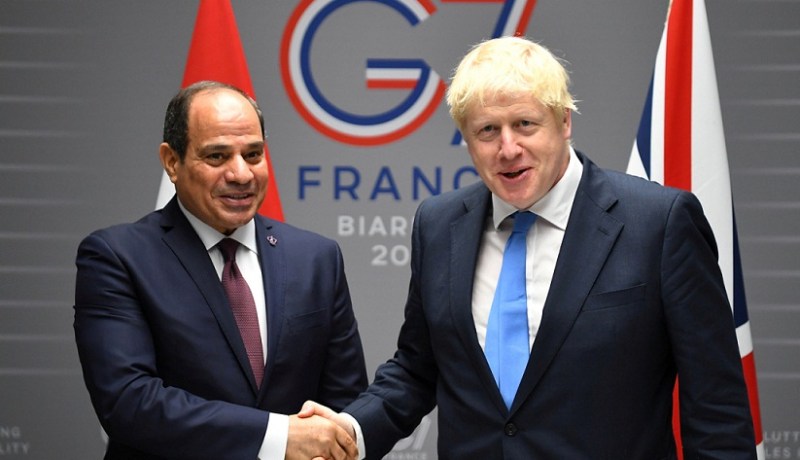 السيسي يتباحث مع رئيس الوزراء البريطاني حول ليبيا