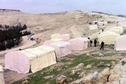 فلسطينيون يعتصمون داخل خيام في منطقة مهددة بالاستيطان جنوب نابلس