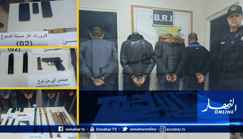 توقيف 4 أشخاص وإسترجاع سلاح ناري في عنابة