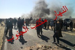 حرق العجلات وقطع الطريق الوطني رقم 3 بأم الطيور في الوادي
