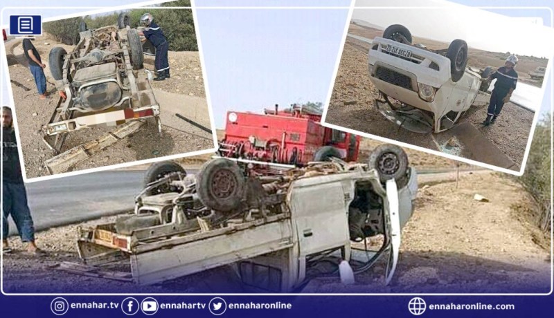 الشلف: 5 جرحى في حادث إنحراف شاحنة في بقعة الصوالة بالصبحة