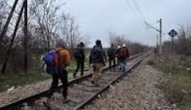 نهاية 14 مهاجرا تحت عجلات قطار