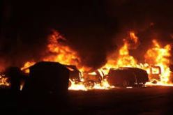 إنفجار قنبلة صوتية بالقرب من الجسر العلوي بدمنهور