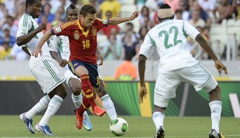 إسبانيا تهزم نيجيريا وتواجه ايطاليا في نصف نهائي كأس القارات 2013
