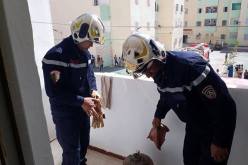 حريق داخل عمارة..والسبب قارورة غاز في  النعامة