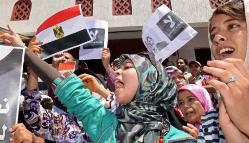 مظاهرات في الرباط تأييدا للاخوان في مصر
