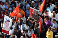 قوات الأمن الداخلي في تونس تنظم مظاهرة تنديدا بالارهاب