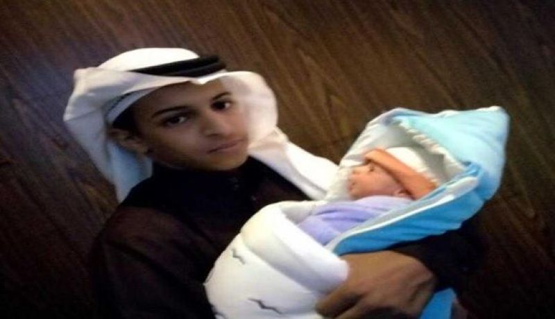 أصغر زوج في السعودية يُرزق بمولوده الأول