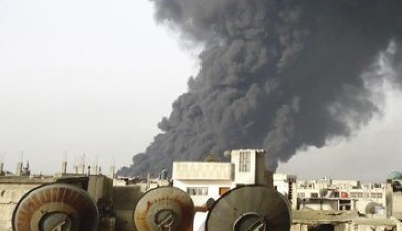 الجيش السوري الحر يقصف مطار منغ العسكري قرب حلب