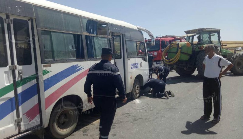 إرتفاع حصيلة إنقلاب حافلة سيدي بلعباس إلى 35 جريحا