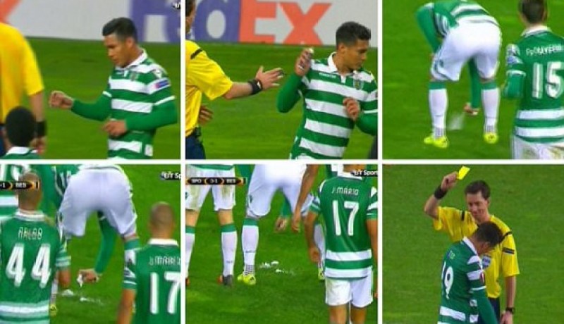 بالفيديو مهاجم يسرق رزاز الحكم للاحتفال بهدف