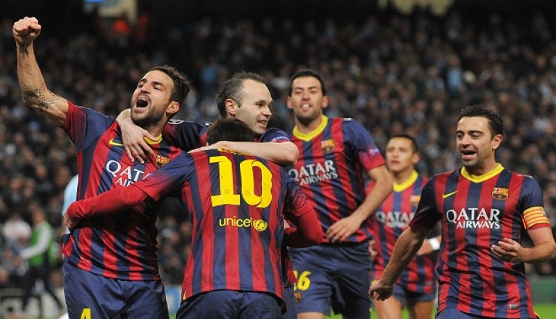 برشلونة يقترب من ربع نهائي التشامبيونزليغ بثنائية في شباك مانشستر سيتي