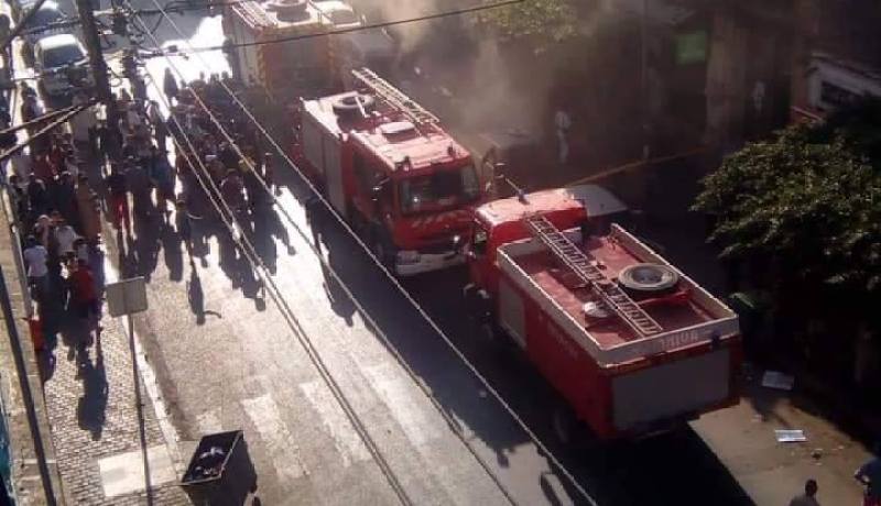 العاصمة : حريق في البنك الوطني الجزائري بباب الوادي